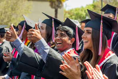 Students celebrate their graduation