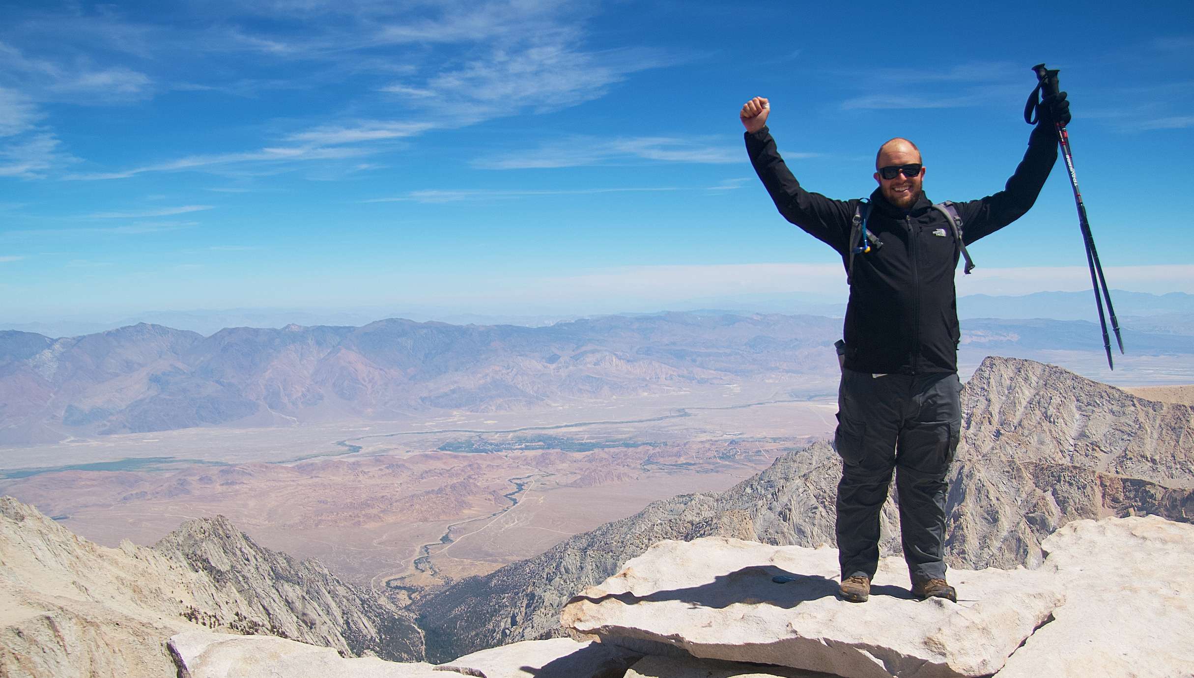 David standing atop Mt. Whitney — the highest point in the Continental United States