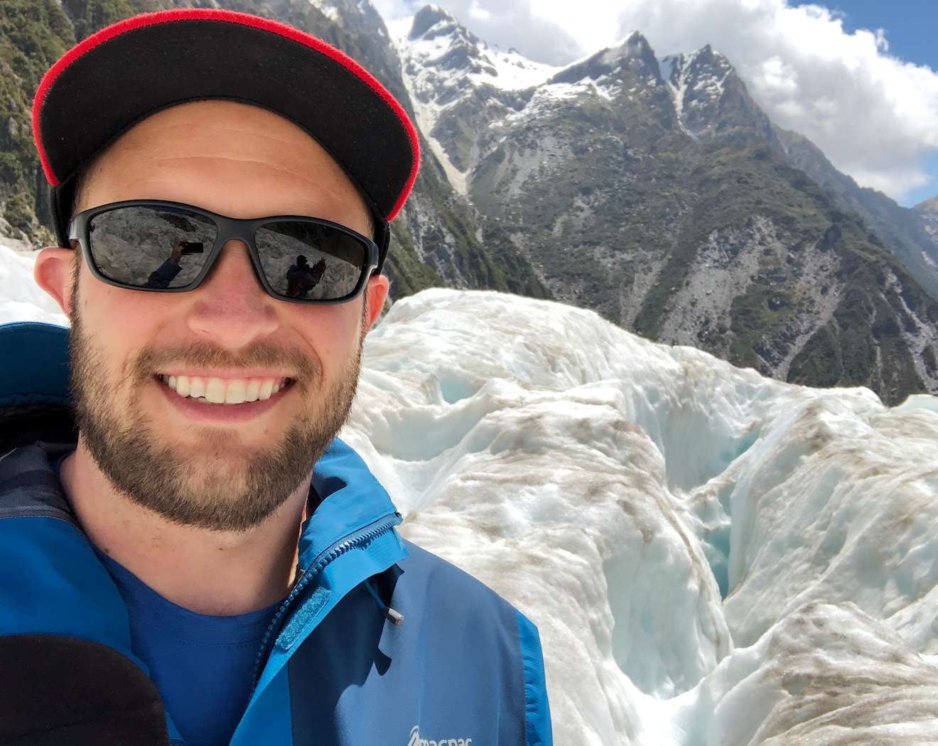 David atop Franz Josef Glacier in New Zealand