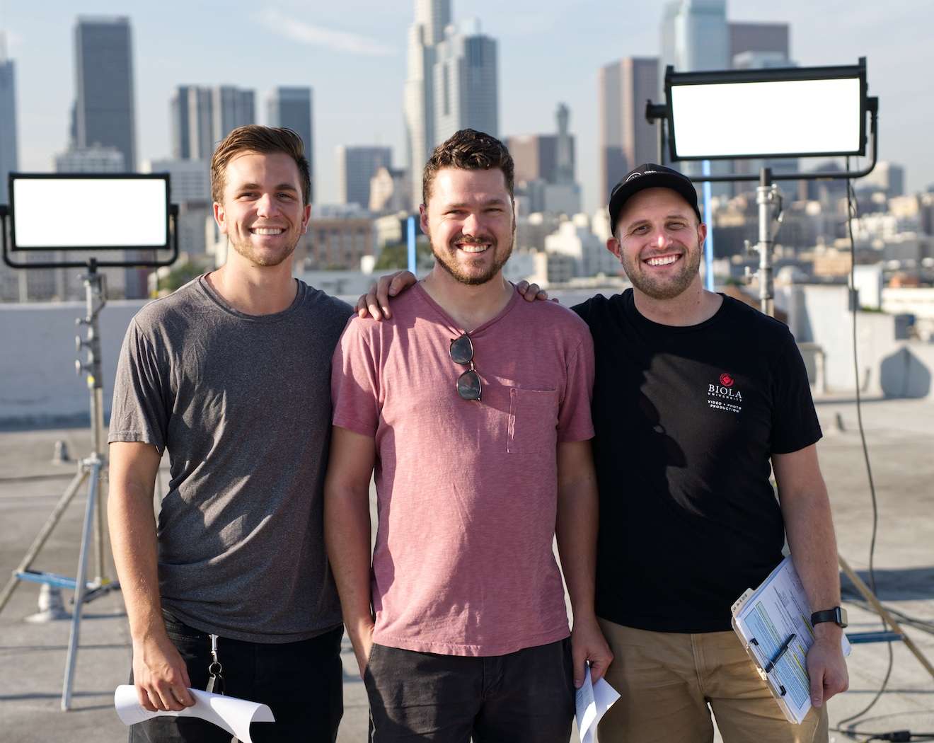 David with his team at a Downtown LA shoot