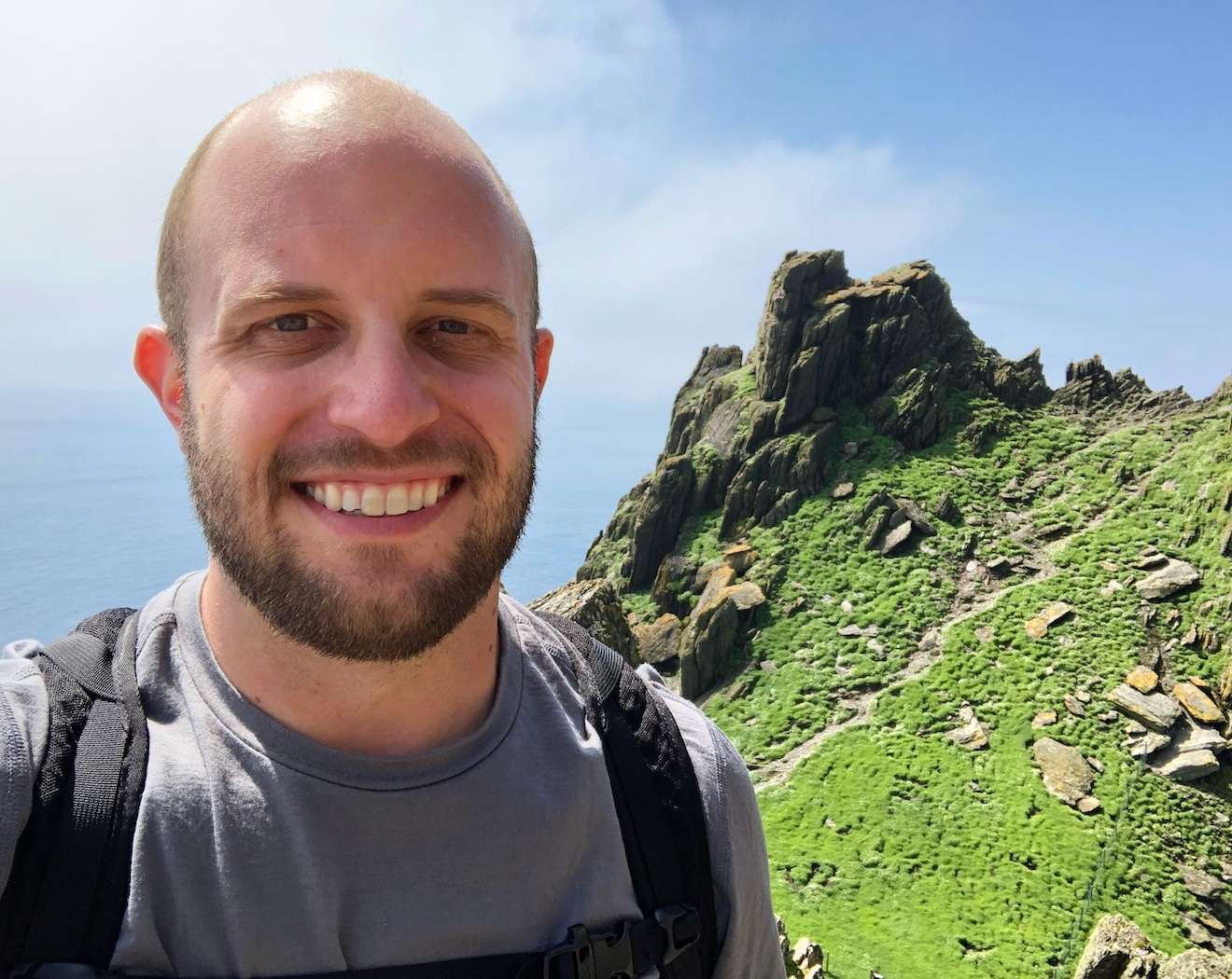 David on Skellig Michael in Ireland